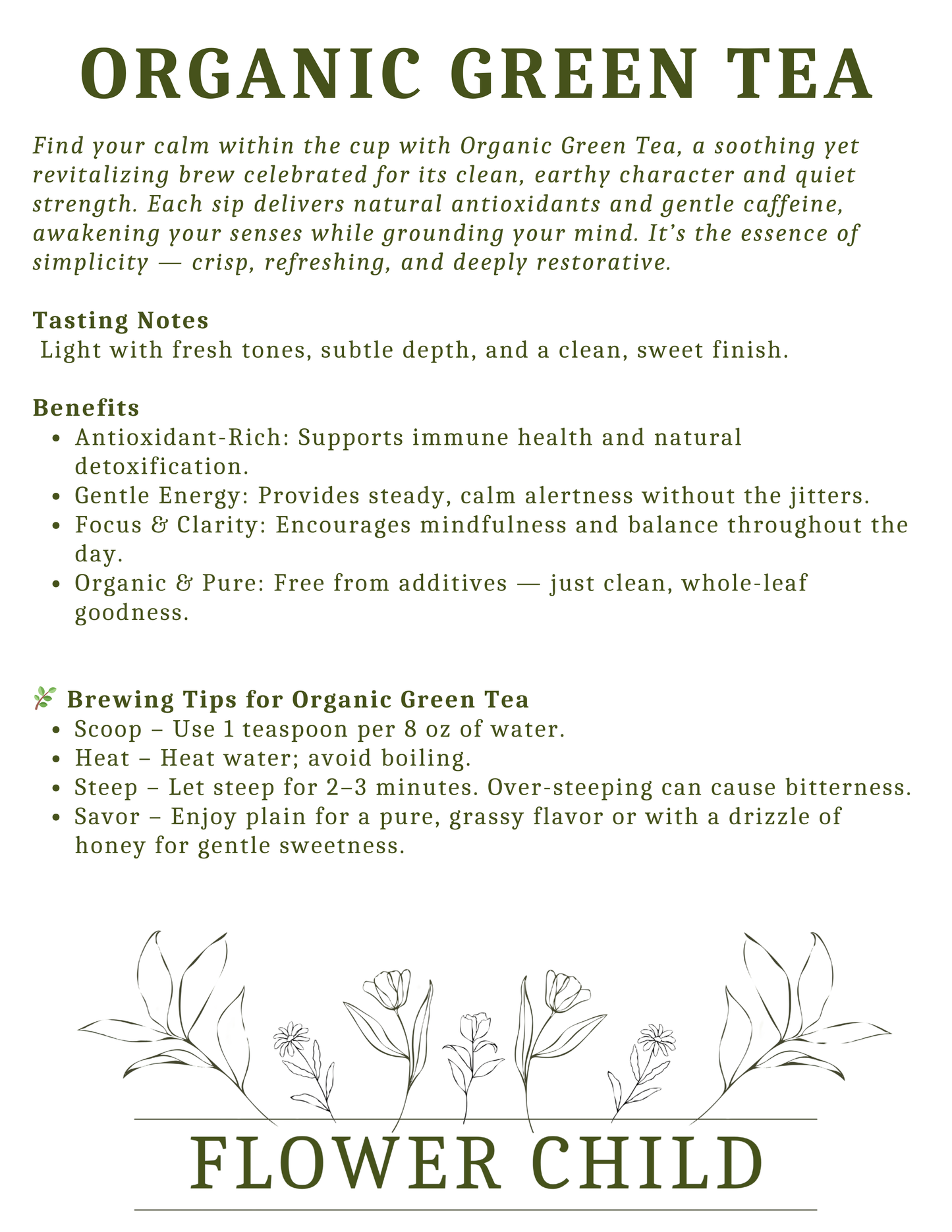 Organic Green Tea