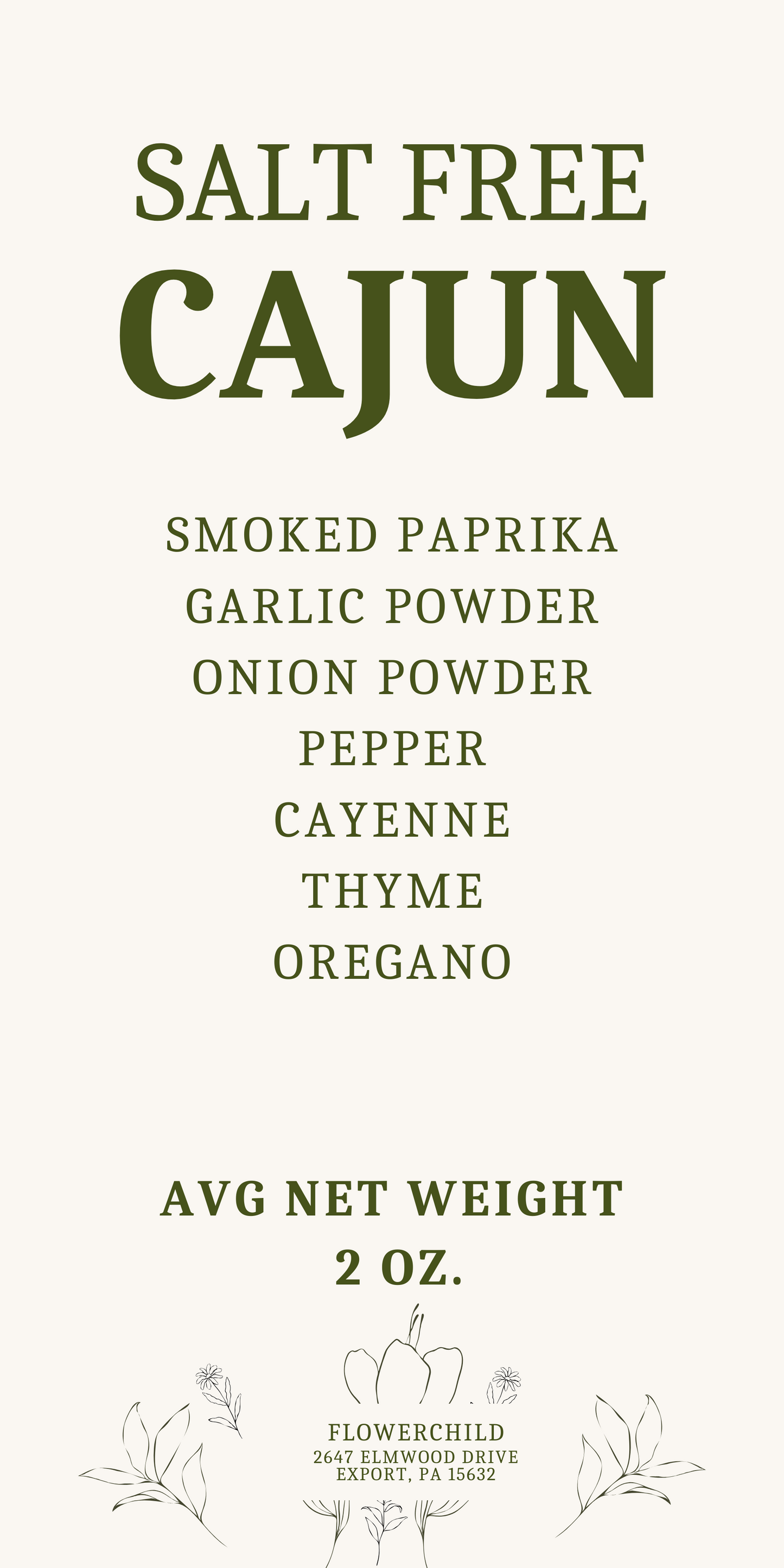 Salt Free Cajun Seasoning