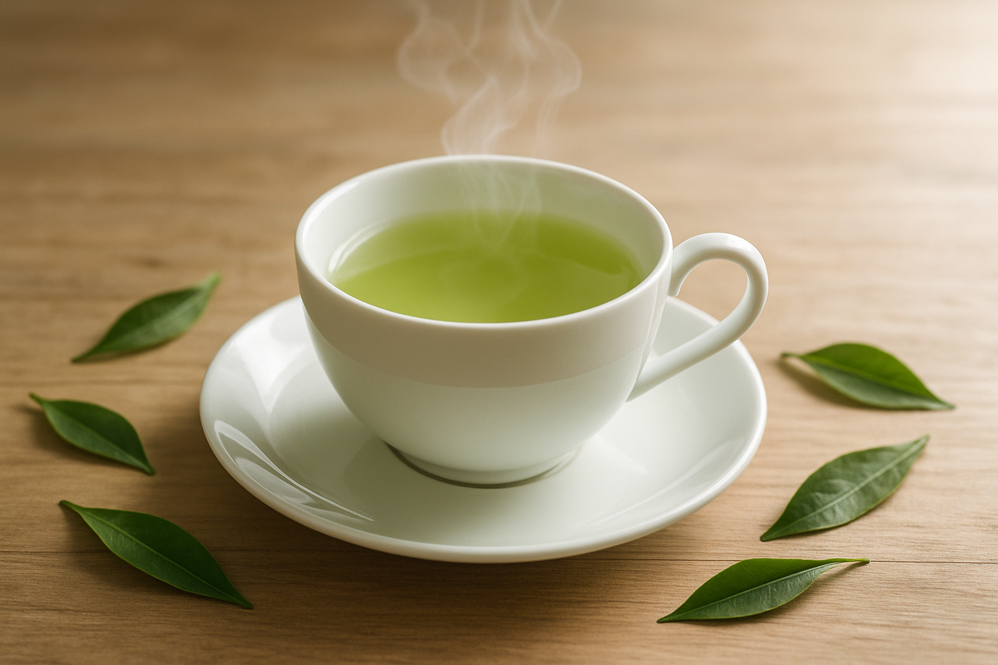 cup of green tea fresh
