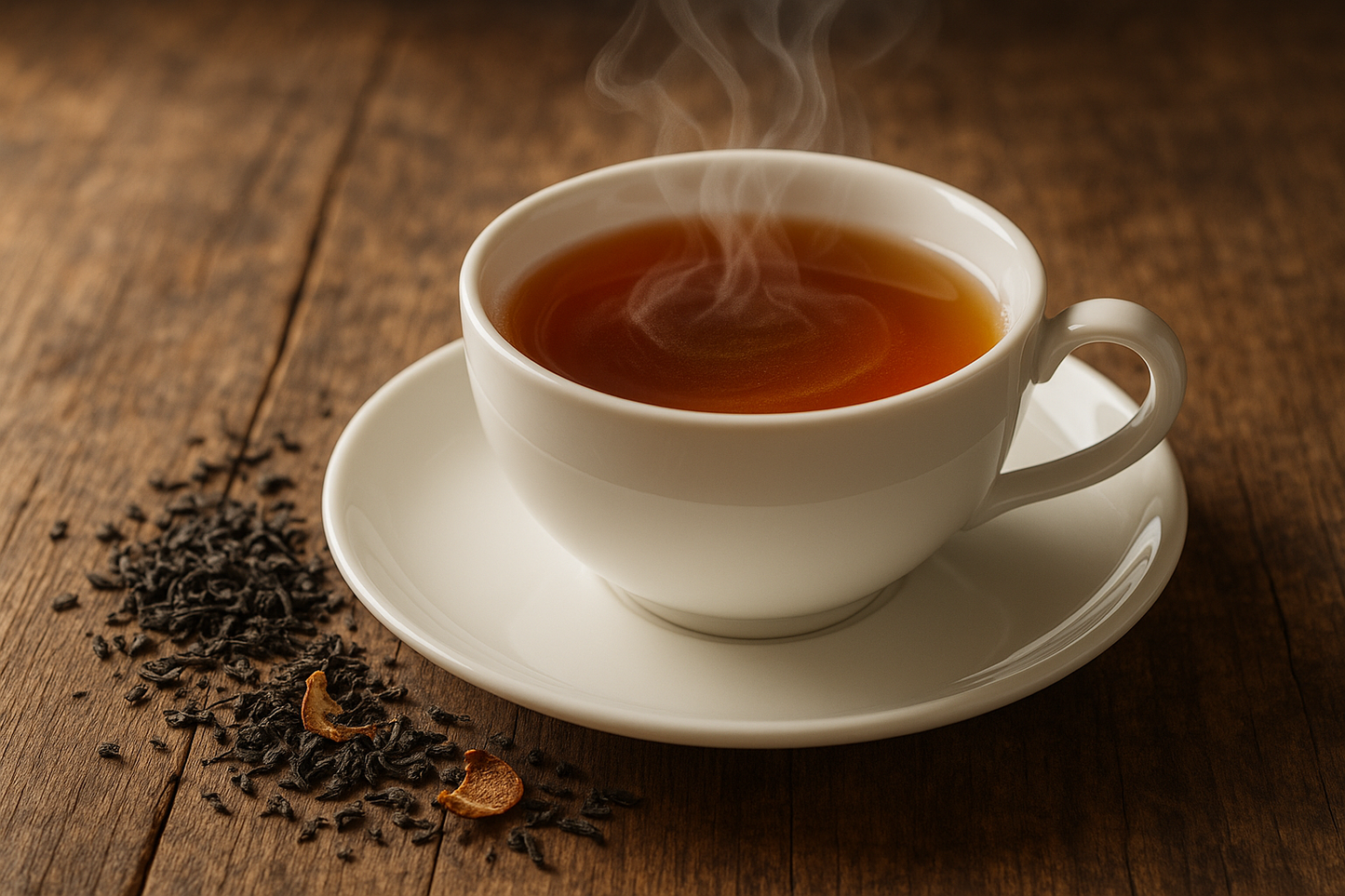 cup of hot organic earl grey tea